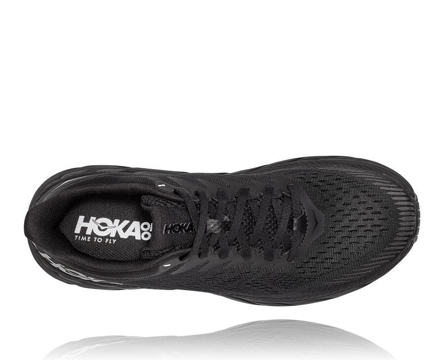 Running Shoes Mens - Hoka One One Clifton 7 - Black - HXLUFBT-78